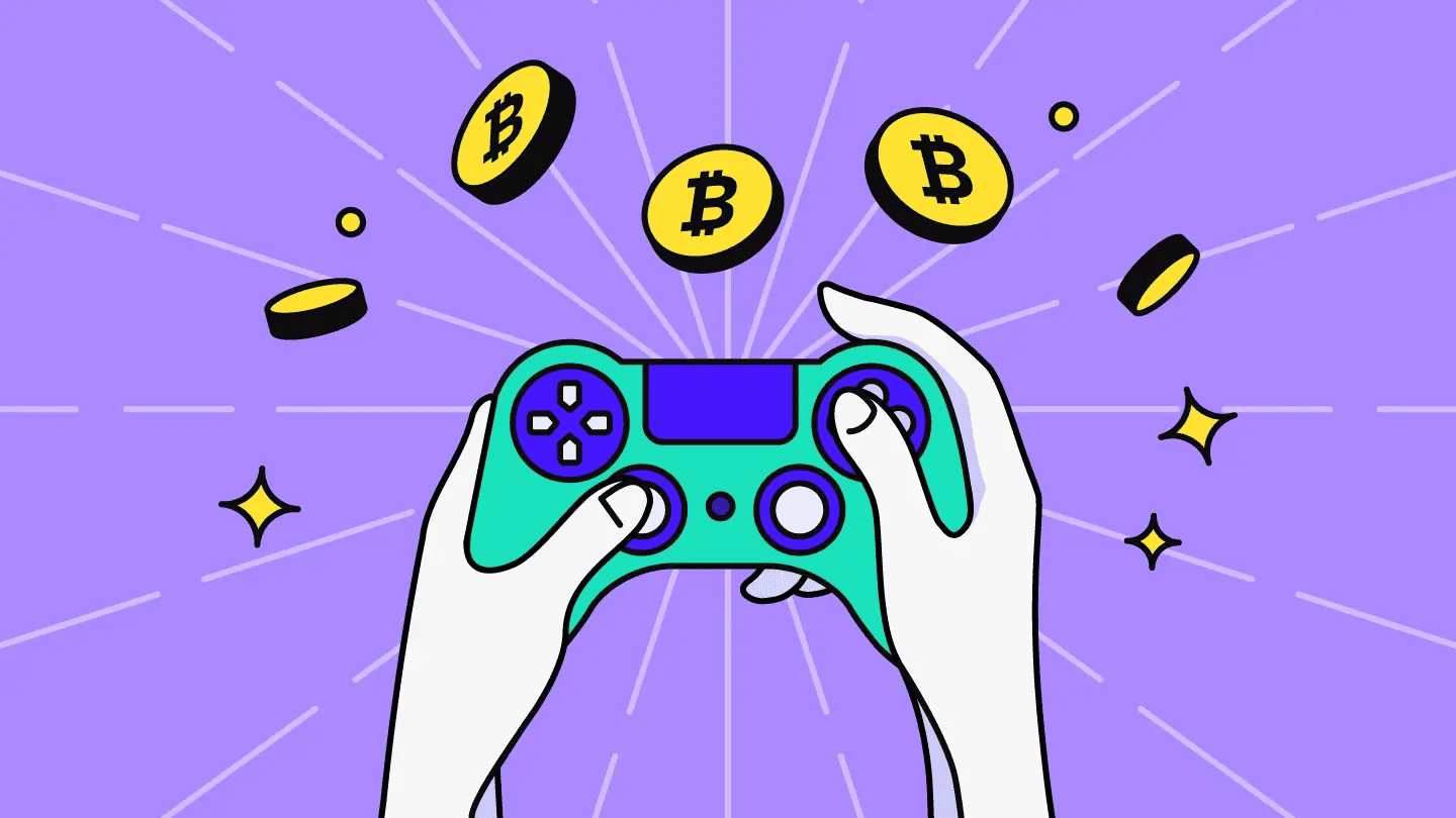 Blockchain gaming controller showing crypto gaming tokens performance